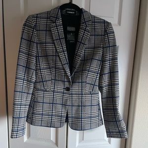 NWT express plaid suit jacket size 0